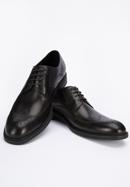 Férfi bőr Derby cipő, fekete, 95-M-506-3-40, Fénykép 7