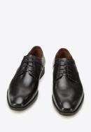Férfi bőr derby cipő dombornyomással díszítve, fekete, 94-M-907-1-39, Fénykép 2