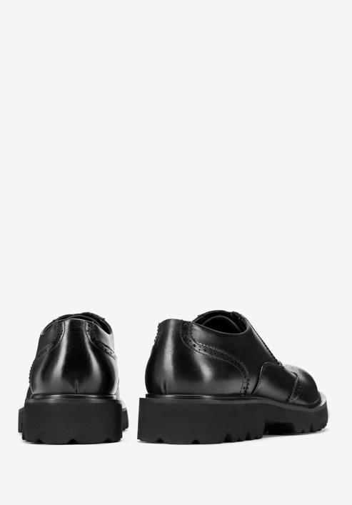 Férfi bőr Oxford cipő, fekete, 97-M-515-1-40, Fénykép 4