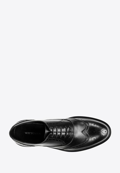 Férfi bőr Oxford cipő, fekete, 97-M-515-1-40, Fénykép 5