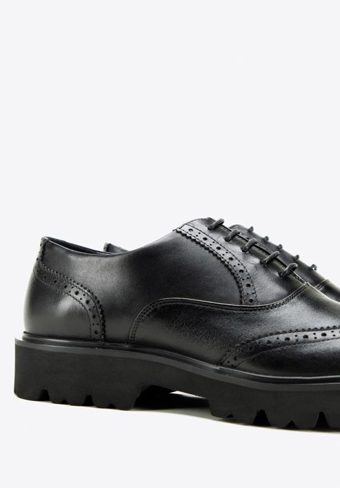 Férfi bőr Oxford cipő, fekete, 97-M-515-1-40, Fénykép 7