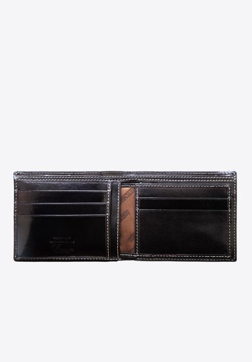 Férfi bőr pénztárca, fekete, 14-1-117-L1, Fénykép 2