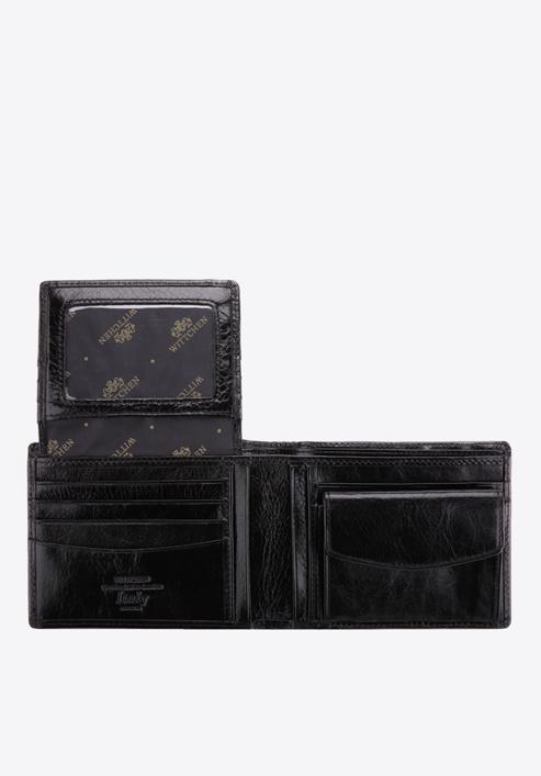 Férfi bőr pénztárca kihajtható hitelkártya-tartó panellal, fekete, 21-1-039-10, Fénykép 2