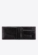 Férfi bőr pénztárca kihajtható hitelkártya-tartó panellal, fekete, 21-1-039-10, Fénykép 4
