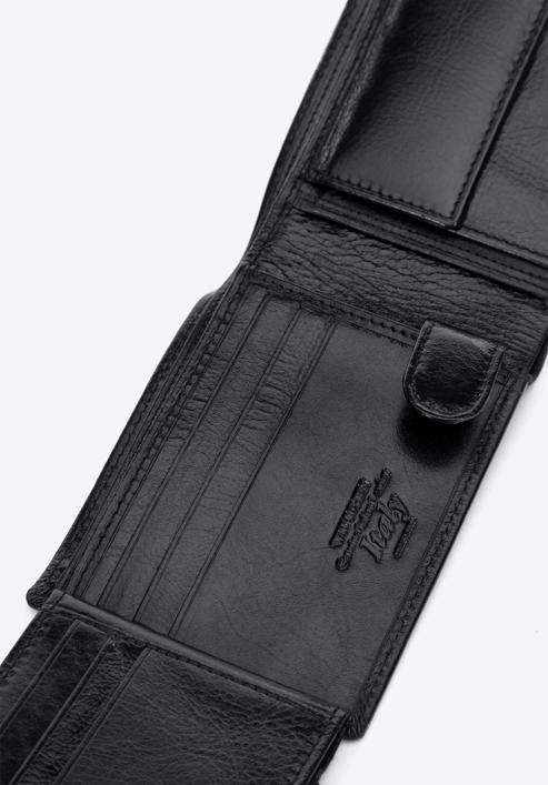 Férfi bőr pénztárca kihajtható panellal, fekete, 21-1-046-10, Fénykép 6