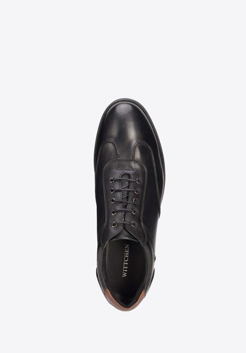 Férfi bőr sportcipő elegáns megjelenéssel, fekete, 93-M-506-1-42, Fénykép 5