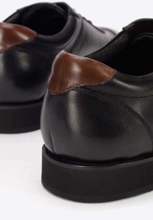 Férfi bőr sportcipő elegáns megjelenéssel, fekete, 93-M-506-1-42, Fénykép 7