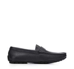 Férfi bőr mokaszin cipő, fekete, 94-M-903-1-40, Fénykép 1