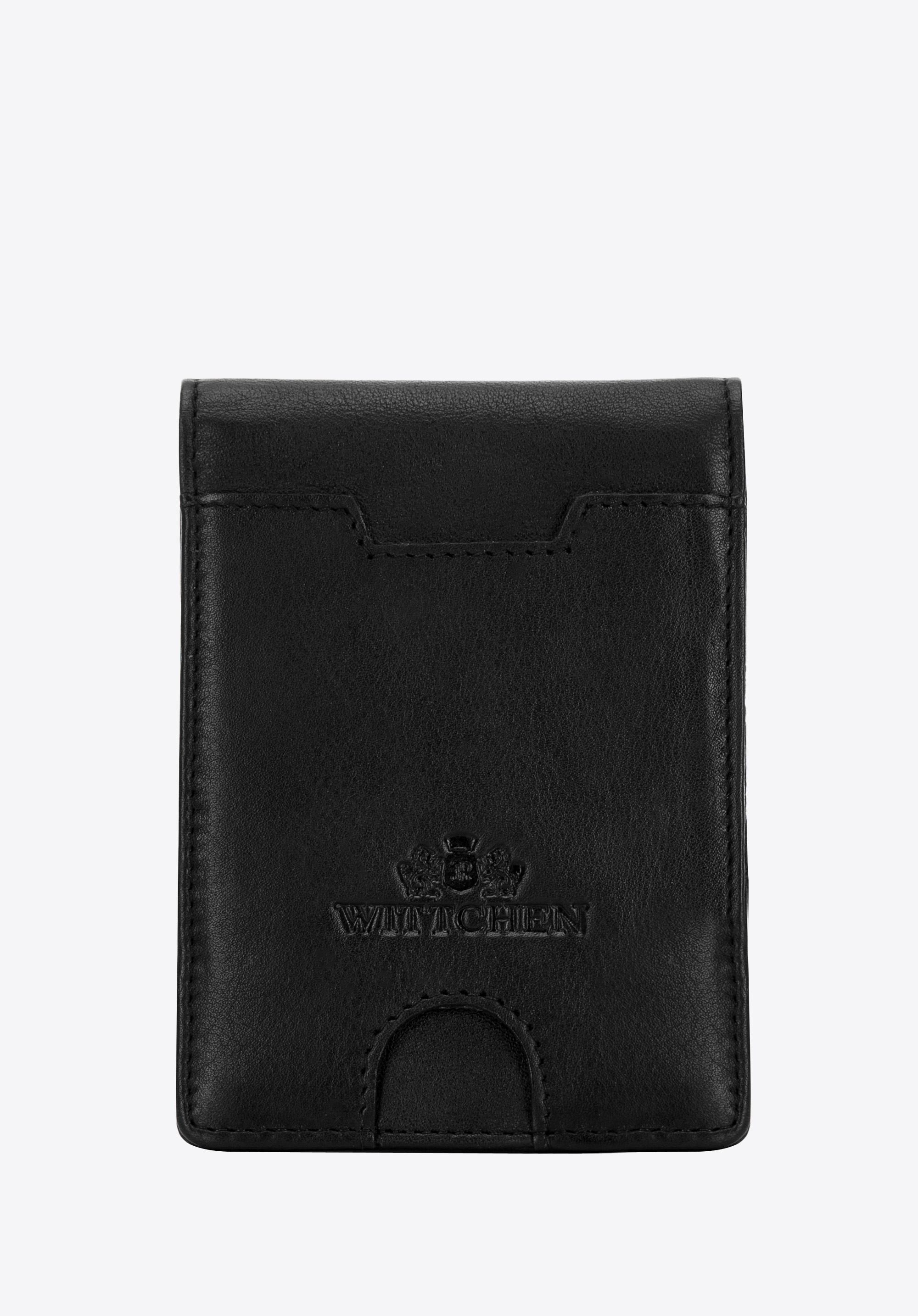 Férfi bőr pénztárca klipsszel, fekete, 26-1-004-1, Fénykép 1