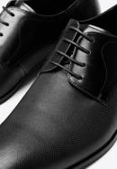 Férfi bőrcipő dombornyomott bőrből, fekete, 92-M-508-1-39, Fénykép 6