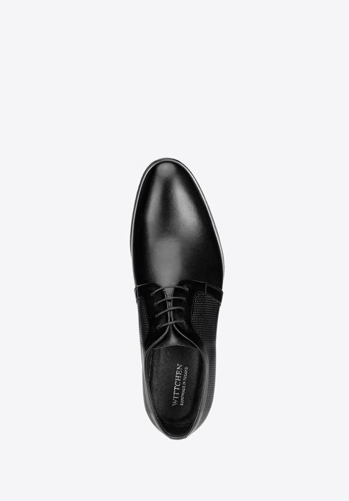 Derby stílusú férfi öltöny cipő, fekete, 90-M-602-5-40, Fénykép 5