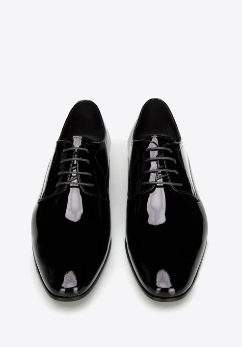 Férfi derby szabású fényes lakkbőr cipő, fekete, 98-M-704-1L-40, Fénykép 3