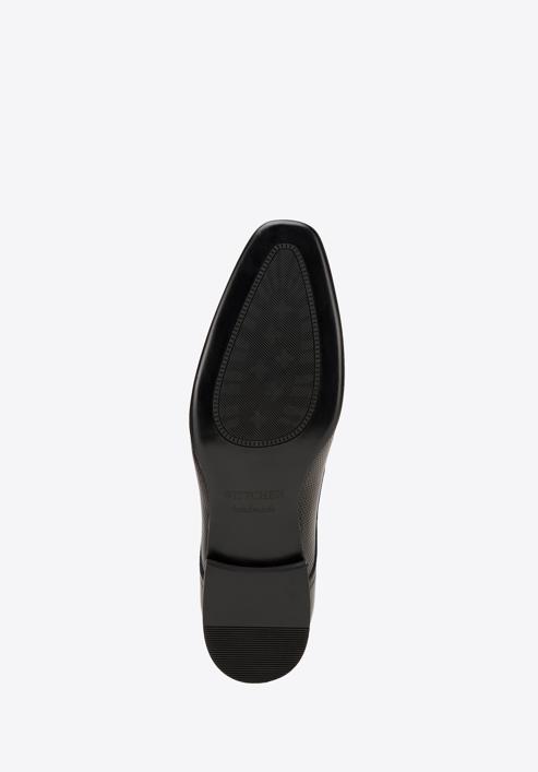 Férfi formális bőrcipő dekoratív perforációval, fekete, 98-M-705-1P-42, Fénykép 6