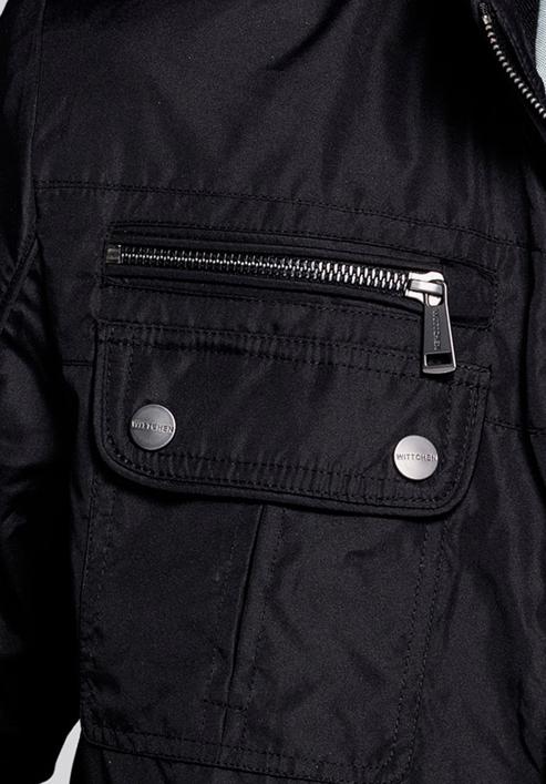 Férfi Harrington kabát, fekete, 92-9N-451-1-M, Fénykép 6