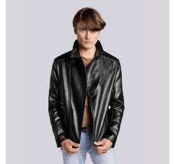Férfi klasszikus öko-bőr motoros kabát, fekete, 93-9P-112-1-S, Fénykép 1