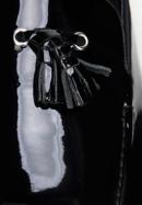 Férfi lakkbőr mokaszin dekoratív bojttal, fekete, 98-M-708-1L-39, Fénykép 8