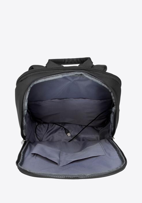 Férfi laptop hátizsák lekerekített füllel, 15,6”-es laptop számára, fekete, 94-3P-203-1, Fénykép 3