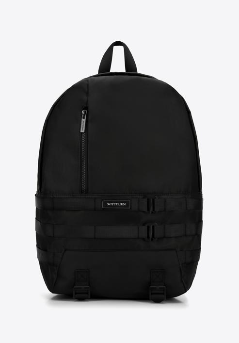 Férfi multifunkcionális hátizsák elülső pántokkal, fekete, 56-3S-801-80, Fénykép 1