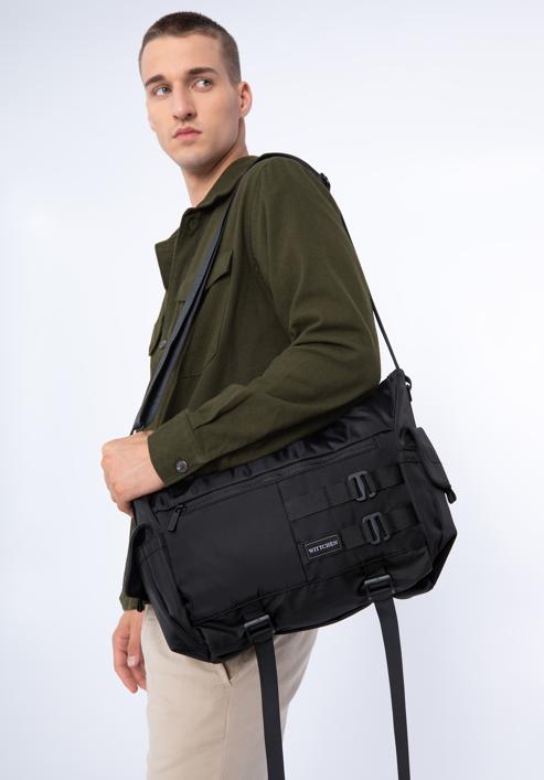 Férfi multifunkcionális táska, fekete, 56-3S-802-80, Fénykép 15