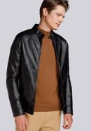Férfi oversize steppelt kabát, fekete, 93-9P-106-1-XL, Fénykép 2