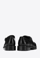 Férfi perforált bőr monk cipő, fekete, 98-M-714-4-44, Fénykép 4