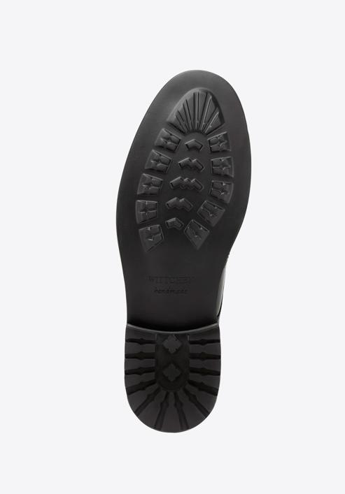 Férfi perforált bőr monk cipő, fekete, 98-M-714-5-43, Fénykép 6