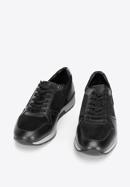 Férfi sneakers velúr- és szemes bőrből, fekete, 92-M-300-7-44, Fénykép 2