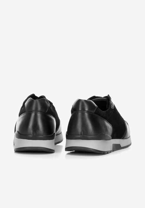 Férfi sneakers velúr- és szemes bőrből, fekete, 92-M-300-7-41, Fénykép 7