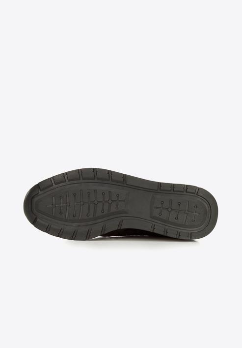 Férfi sneakers velúr- és szemes bőrből, fekete, 92-M-300-1-42, Fénykép 8