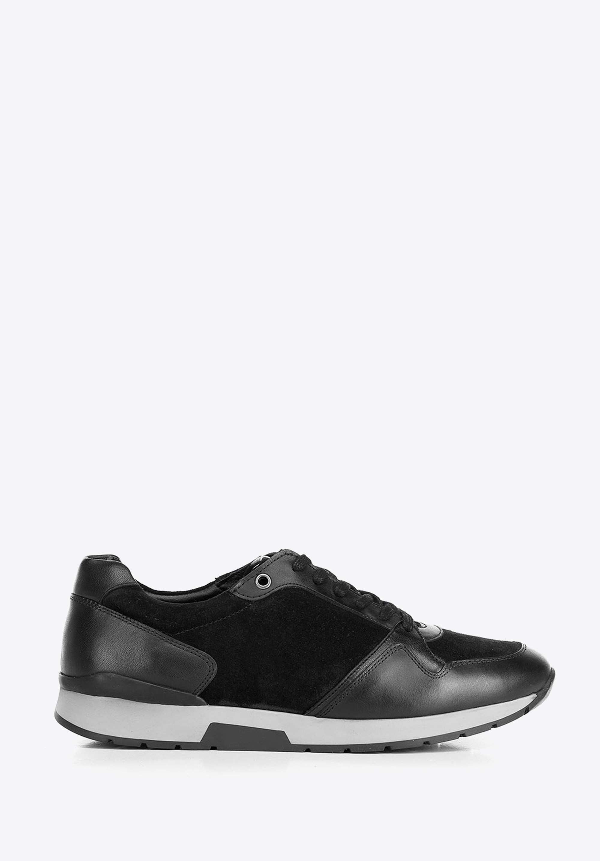 Férfi sneakers velúr- és szemes bőrből