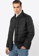 Férfi steppelt nylon kabát, fekete, 97-9D-450-N-S, Fénykép 1