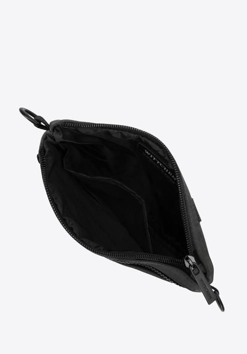 Férfi táska elülső pánttal, fekete, 56-3S-804-80, Fénykép 3