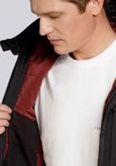 Férfi téli kabát dupla kapucnival, fekete, 93-9D-453-9-3XL, Fénykép 7