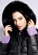 Hosszú, steppelt női ökobőr kabát derékövvel, fekete, 95-9D-102-1-2XL, Fénykép 6