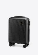 Kabinbőrönd ABS-ből átlós vonalakkal, fekete, 56-3A-741-10, Fénykép 4