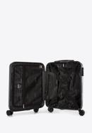 Kabinbőrönd ABS-ből átlós vonalakkal, fekete, 56-3A-741-30, Fénykép 5