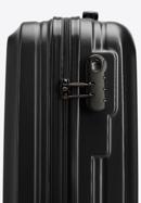 Kabinbőrönd ABS-ből átlós vonalakkal, fekete, 56-3A-741-80, Fénykép 7