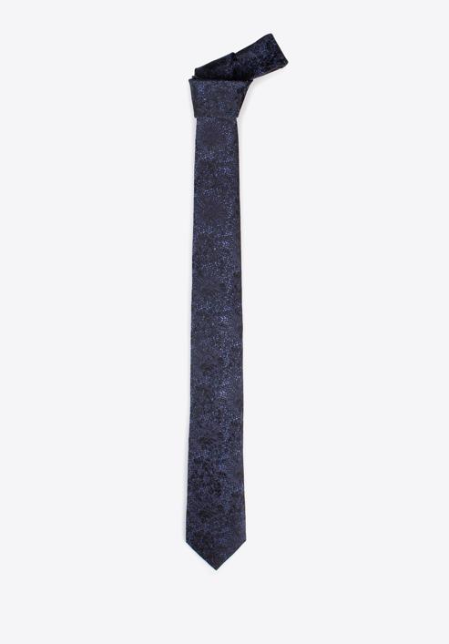 Mintás selyem nyakkendő, fekete kék, 97-7K-001-X14, Fénykép 2