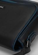 Női ökobőr kistáska designos fedéllel, fekete kék, 93-4Y-529-1, Fénykép 5
