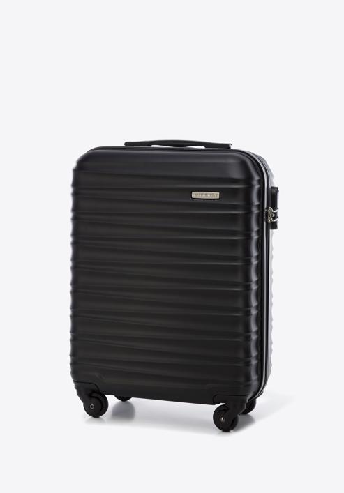 ABS bordázott kabin bőrönd, fekete, 56-3A-311-89, Fénykép 4