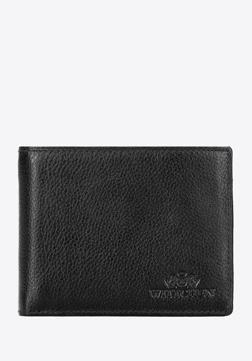 Kihajtható férfi bőr pénztárca, fekete, 21-1-039-10L, Fénykép 1