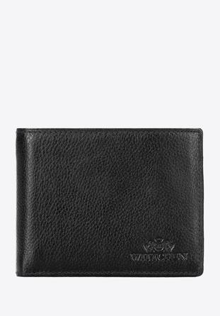 Kihajtható férfi bőr pénztárca, fekete, 21-1-039-10L, Fénykép 1