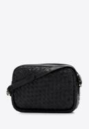 Kis fonott bőr crossbody táska, fekete, 97-4E-511-1, Fénykép 2