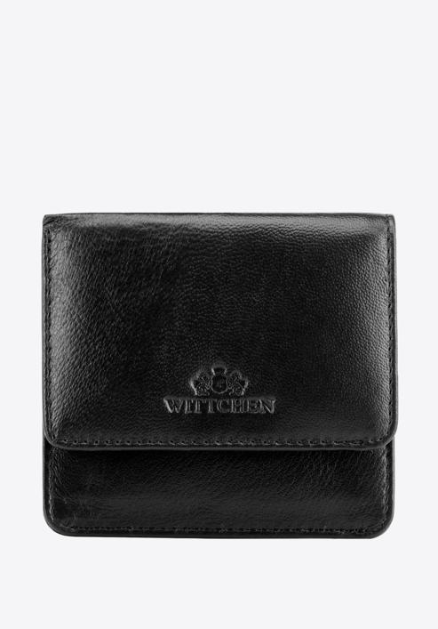 Kis pénztárca bőrből négyzet alakú, fekete, 26-2-443-1, Fénykép 1