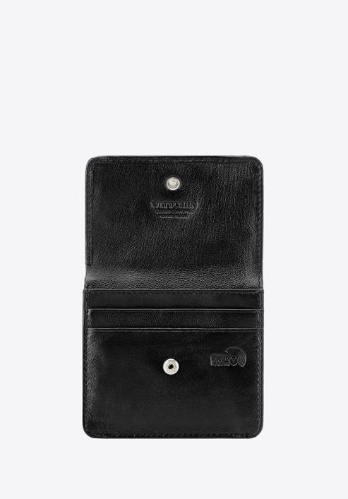 Kis pénztárca bőrből négyzet alakú, fekete, 26-2-443-1, Fénykép 2