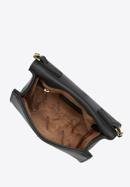 Kisméretű műbőr láncos crossbody táska, fekete, 96-4Y-715-P, Fénykép 3