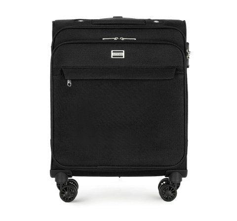 Kisméretű puha bőrönd tartós anyagból, fekete, 56-3S-651-9, Fénykép 1
