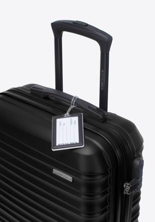 Kisméretű bőrönd címkével, fekete, 56-3A-311-11Z, Fénykép 1