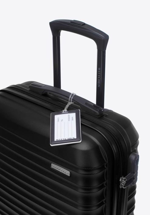 Kisméretű bőrönd címkével, fekete, 56-3A-311-31Z, Fénykép 2
