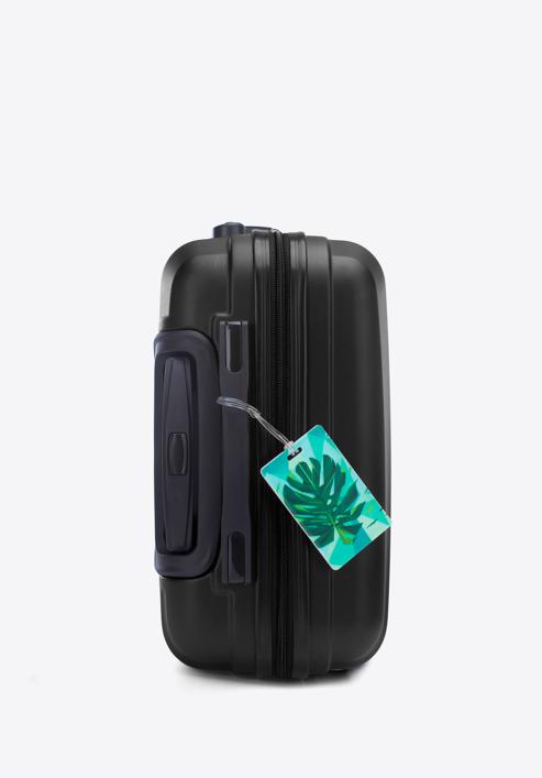 Kisméretű bőrönd címkével, fekete, 56-3A-311-11Z, Fénykép 4